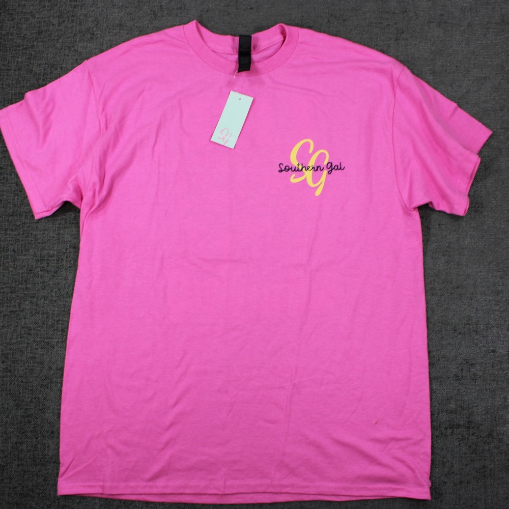 Southern Gal Life Is Better With A Dog Graphic T-Shirt Pink Large CSGL872U